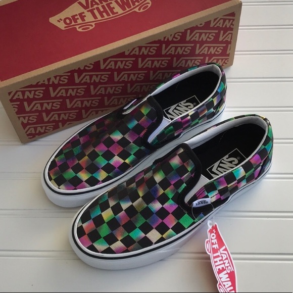 rainbow metallic vans
